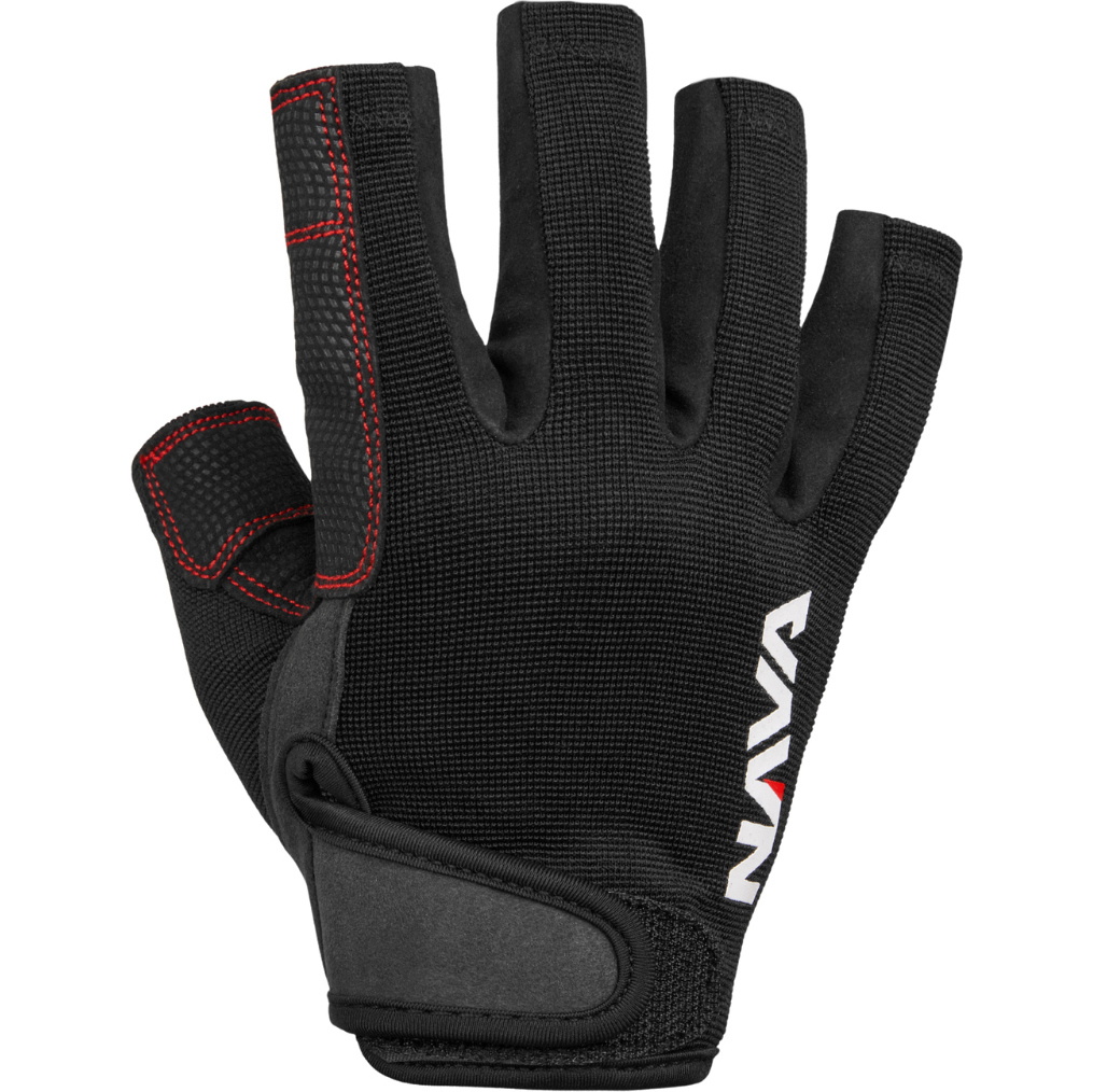 2026 Nava Performance Nava Club Short Finger Sailing Gloves NAVACGSF01 - Black